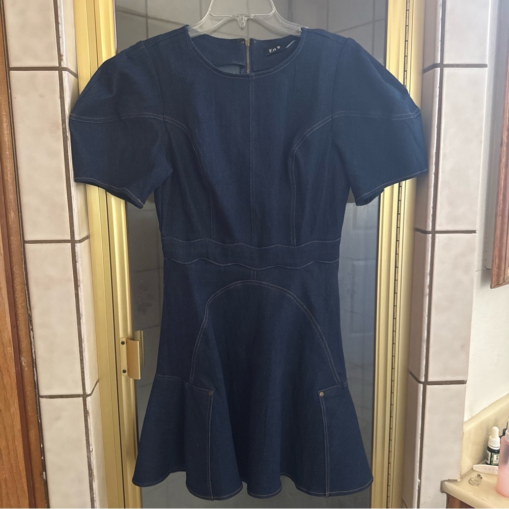 En Saison Dark Blue Mini Dress